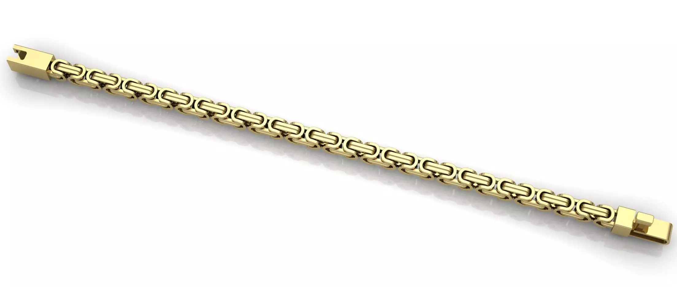 Bali Byzantine Link Chain Bracelet 3D print model_0