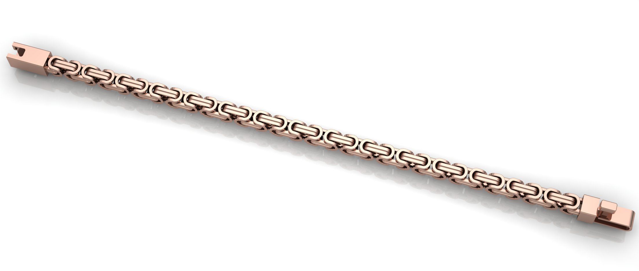 Bali Byzantine Link Chain Bracelet 3D print model_2