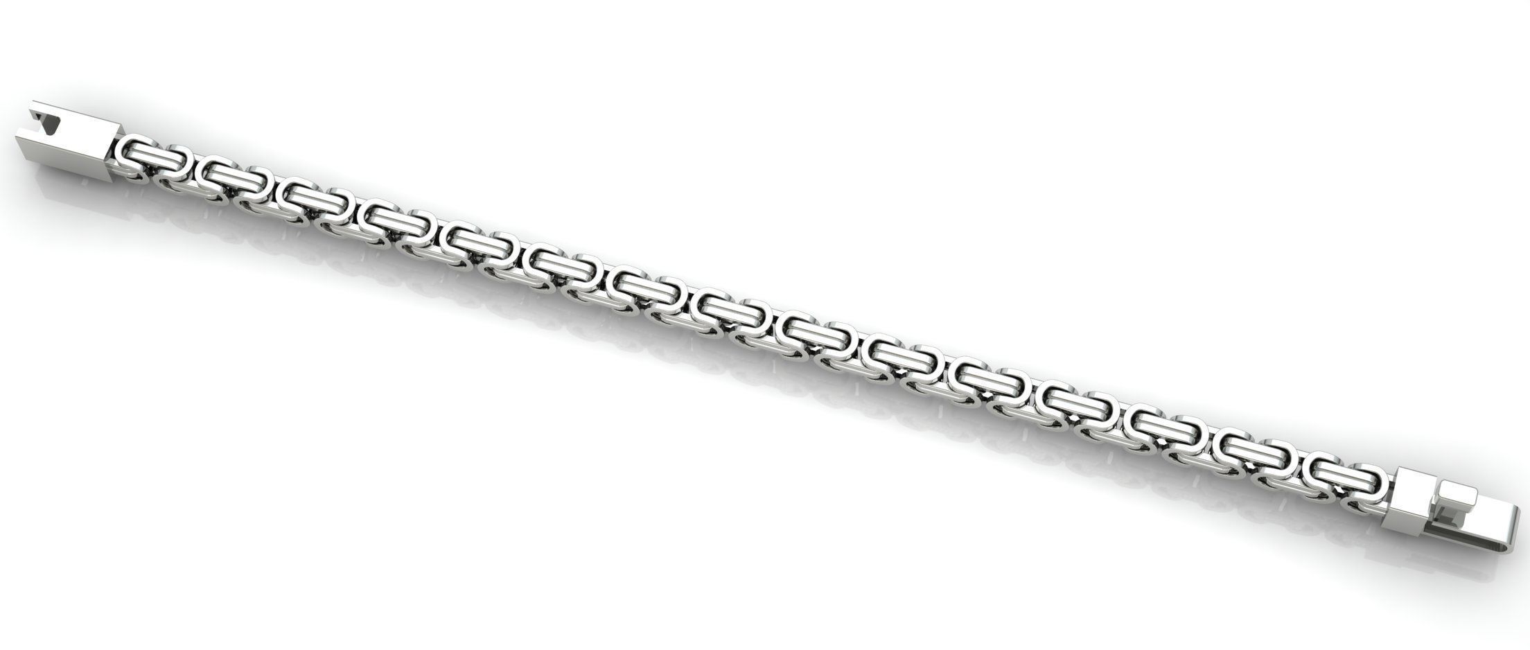 Bali Byzantine Link Chain Bracelet 3D print model_1