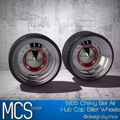20inch Billet 1955 Chev Hubcap Wheels n Tires  2x Offsets