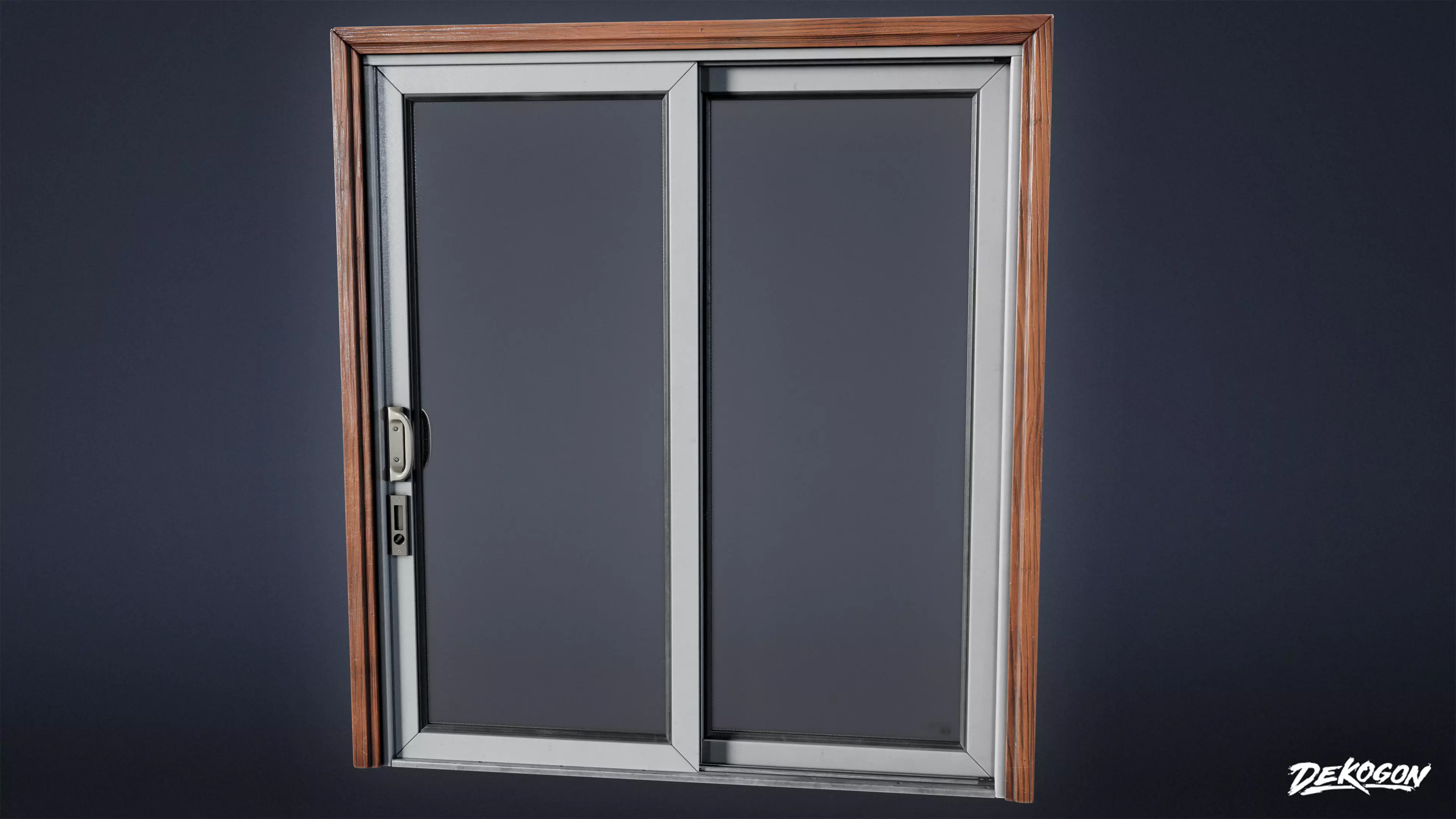 BUILDINGS - Door Glass Sliding 01 - LOW POLY AND NANITE Low-poly 3D model