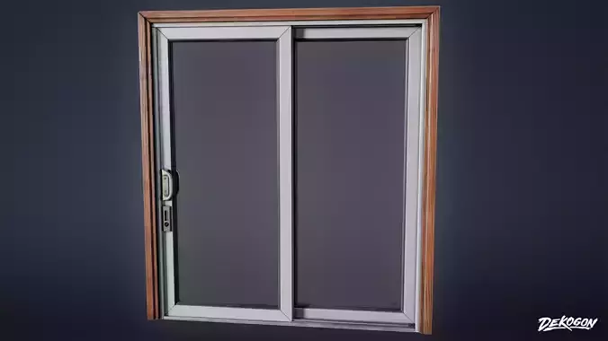 BUILDINGS - Door Glass Sliding 01 - LOW POLY AND NANITE