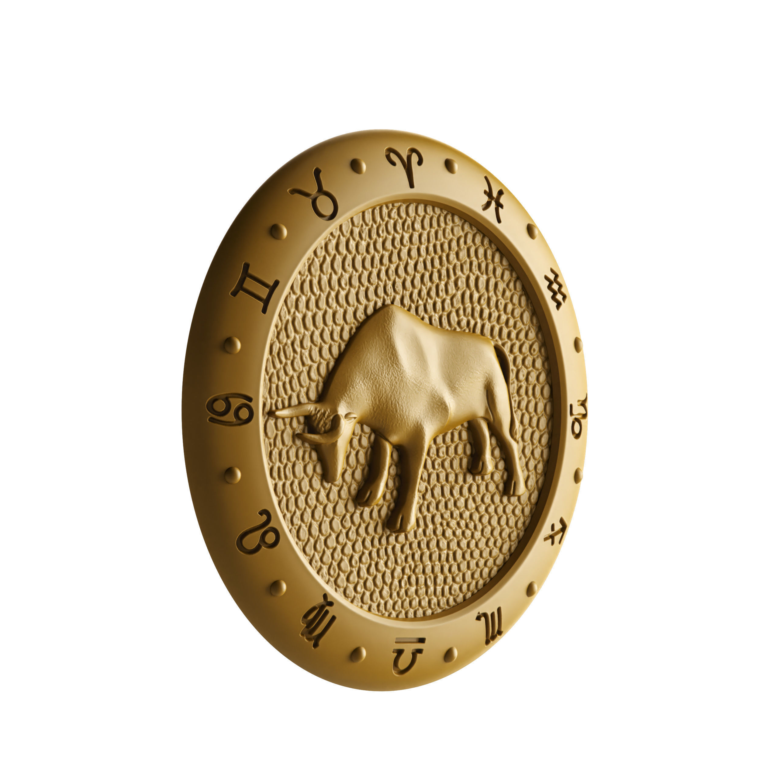 Taurus Zodiac Pendant 3D print model_9