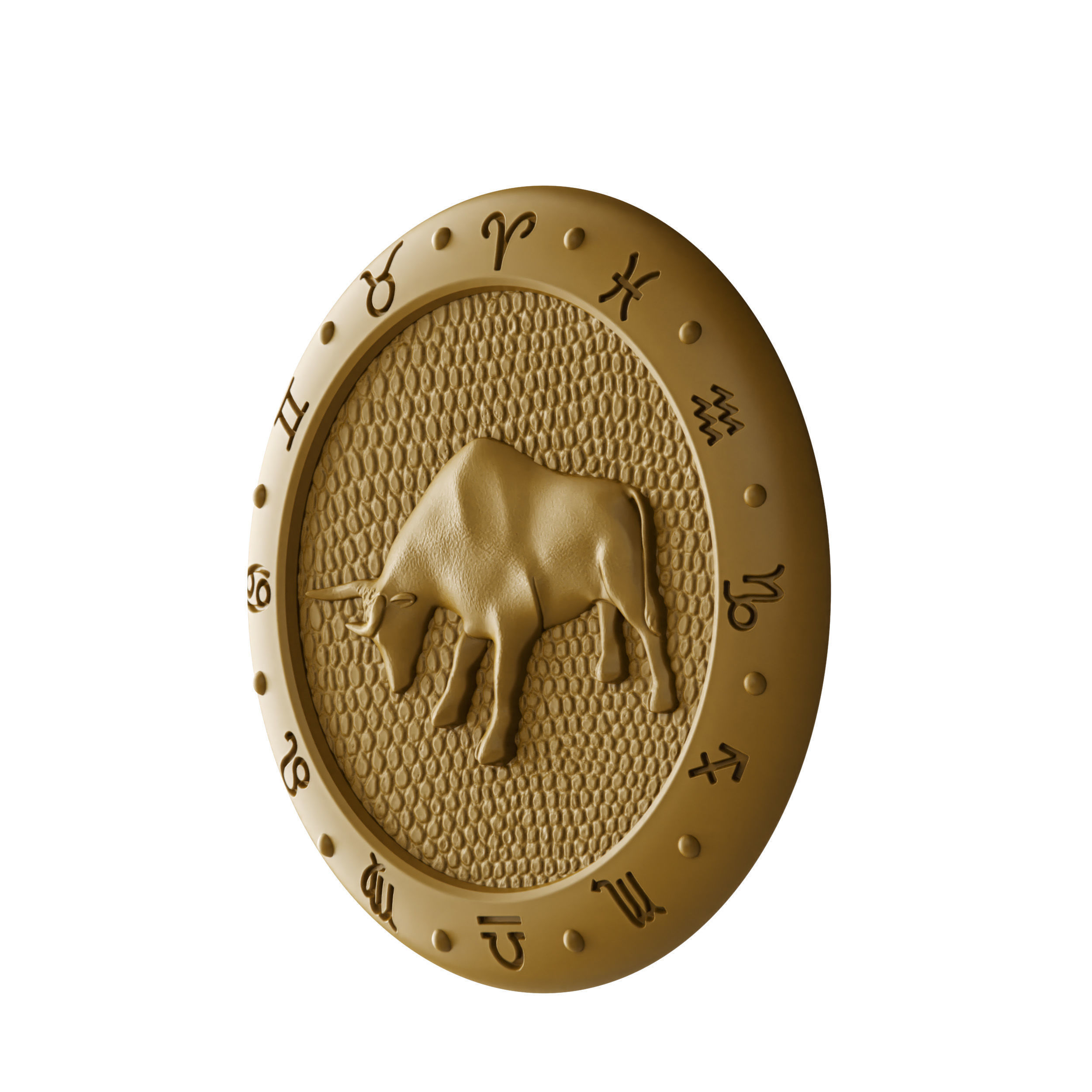 Taurus Zodiac Pendant 3D print model_15
