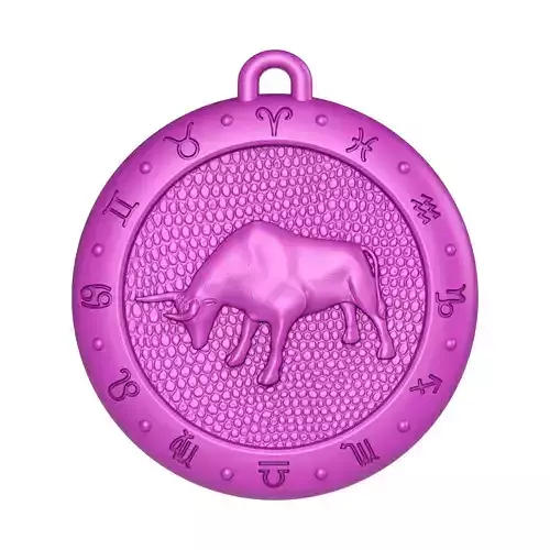 Taurus Zodiac Pendant 3D print model