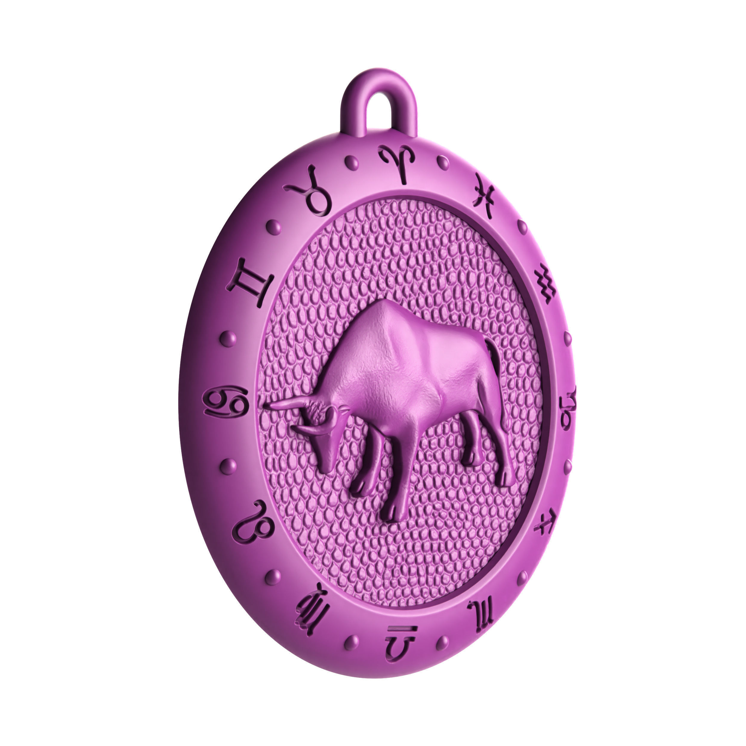 Taurus Zodiac Pendant 3D print model_1