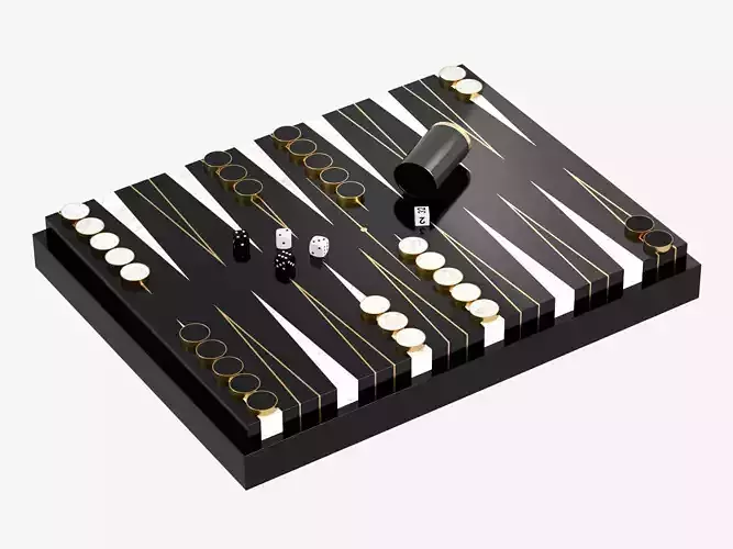 All Black Backgammon