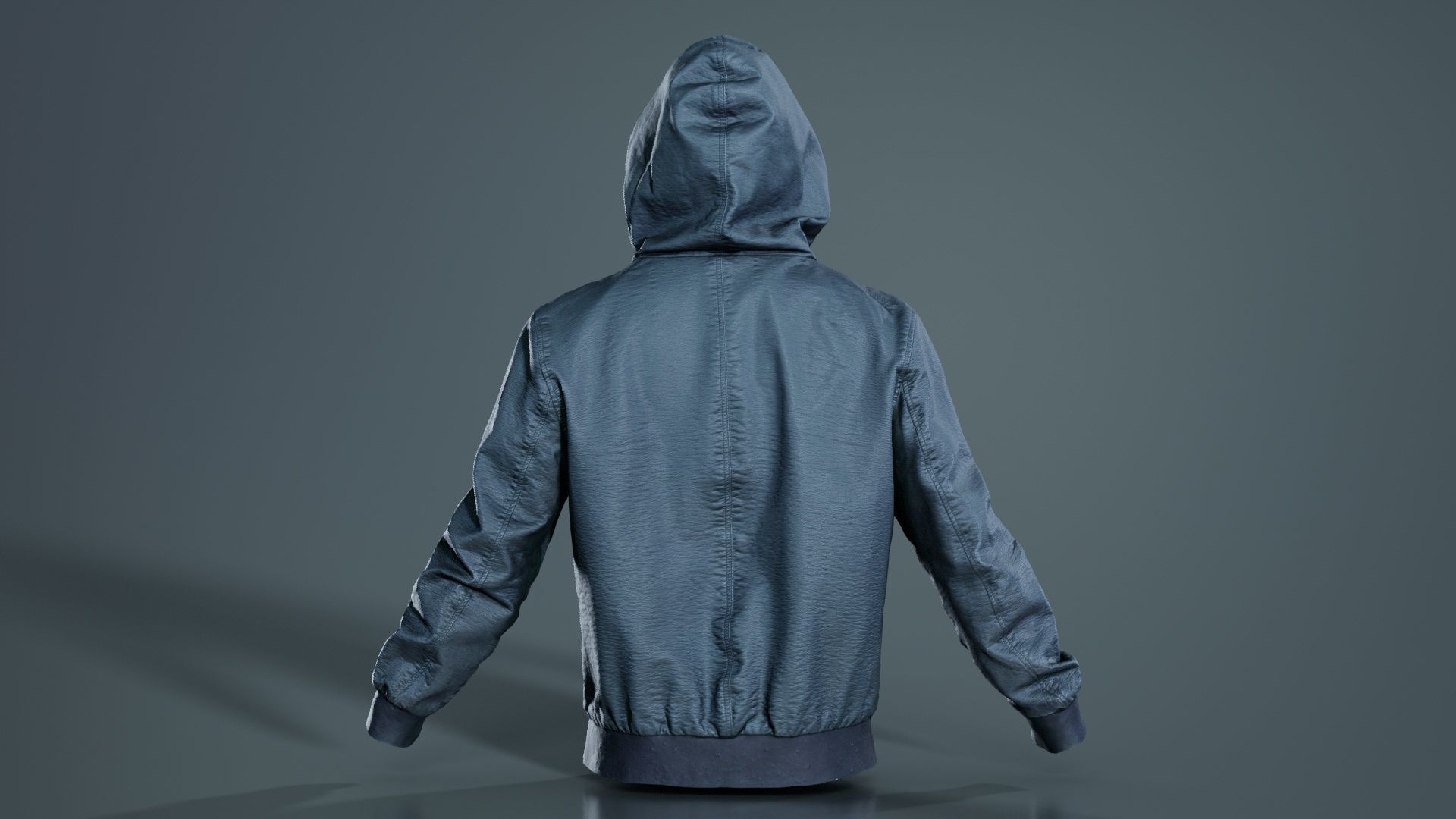 Leather Jacket Hoodie Low-poly 3D model_5