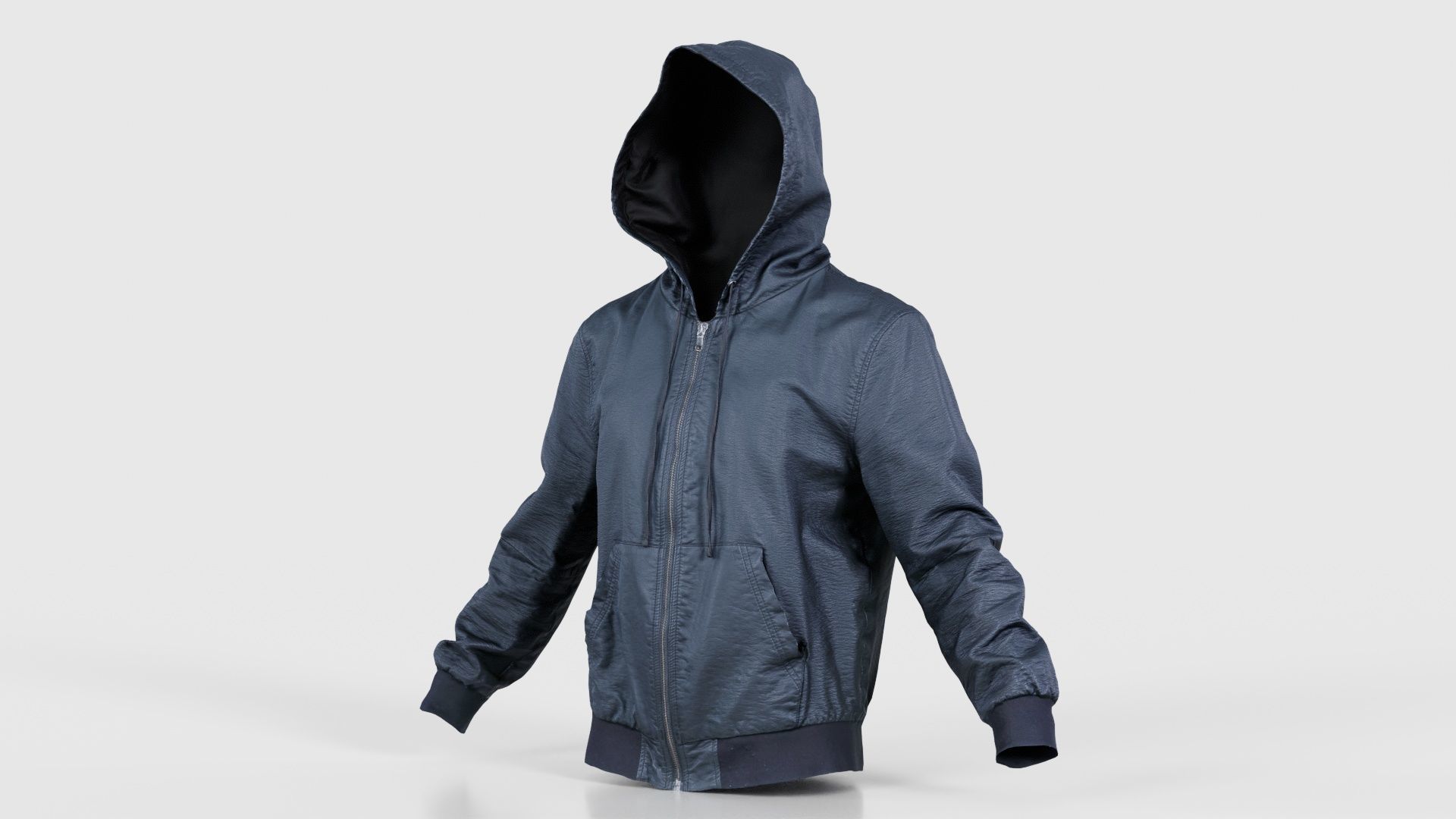 Leather Jacket Hoodie Low-poly 3D model_26