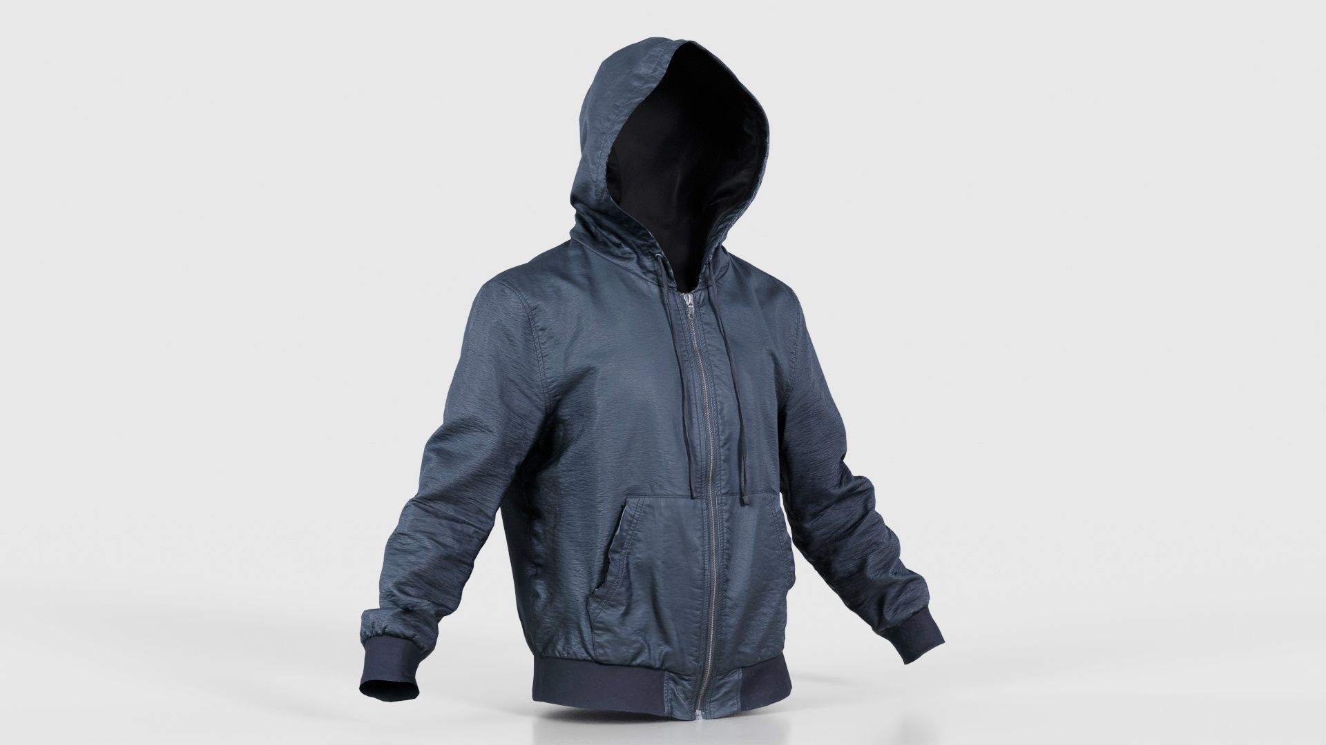 Leather Jacket Hoodie Low-poly 3D model_16