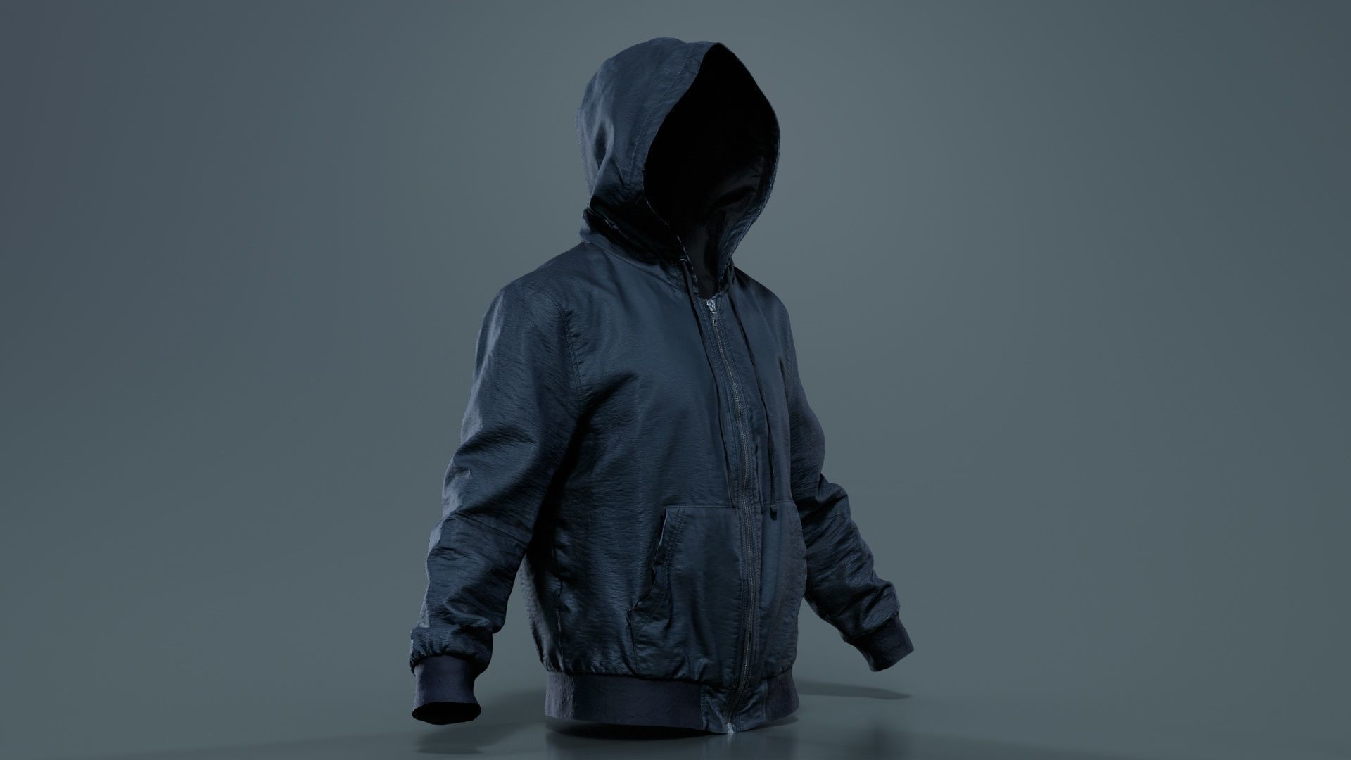Leather Jacket Hoodie Low-poly 3D model_6