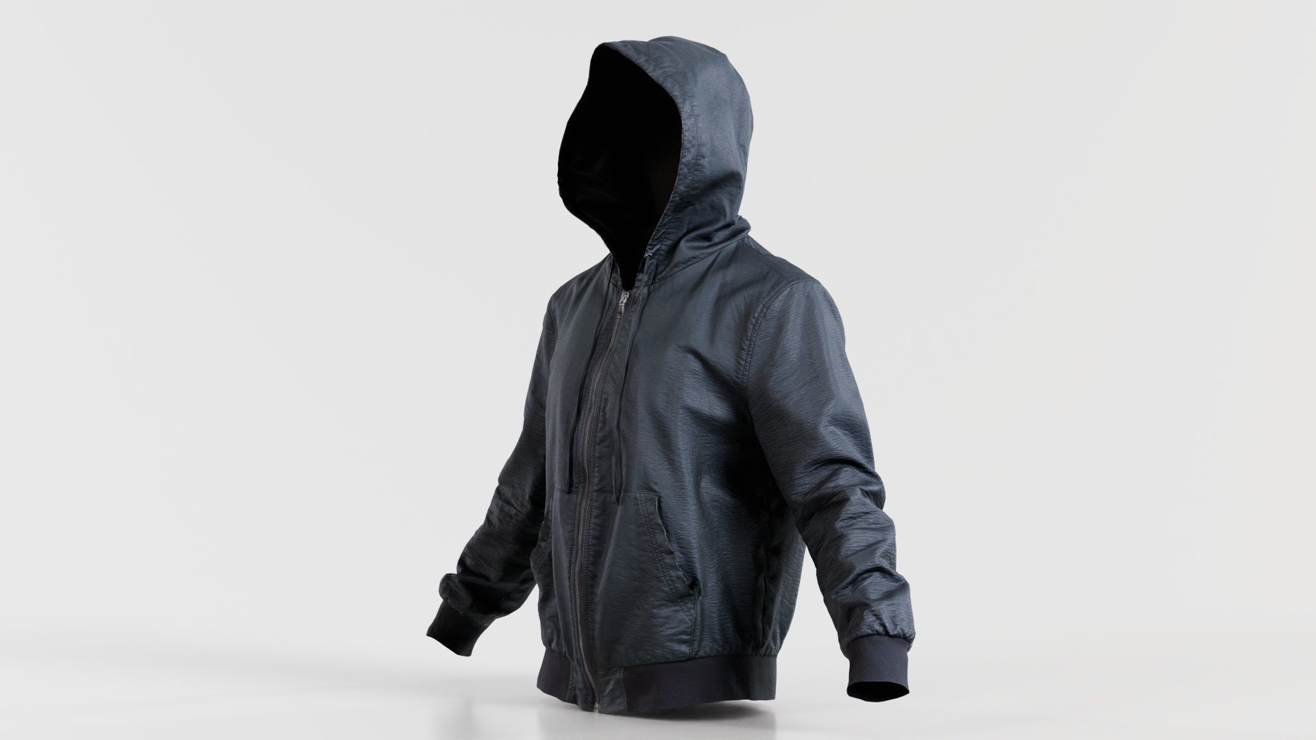 Leather Jacket Hoodie Low-poly 3D model_7