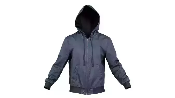 Leather Jacket Hoodie Low-poly 3D model