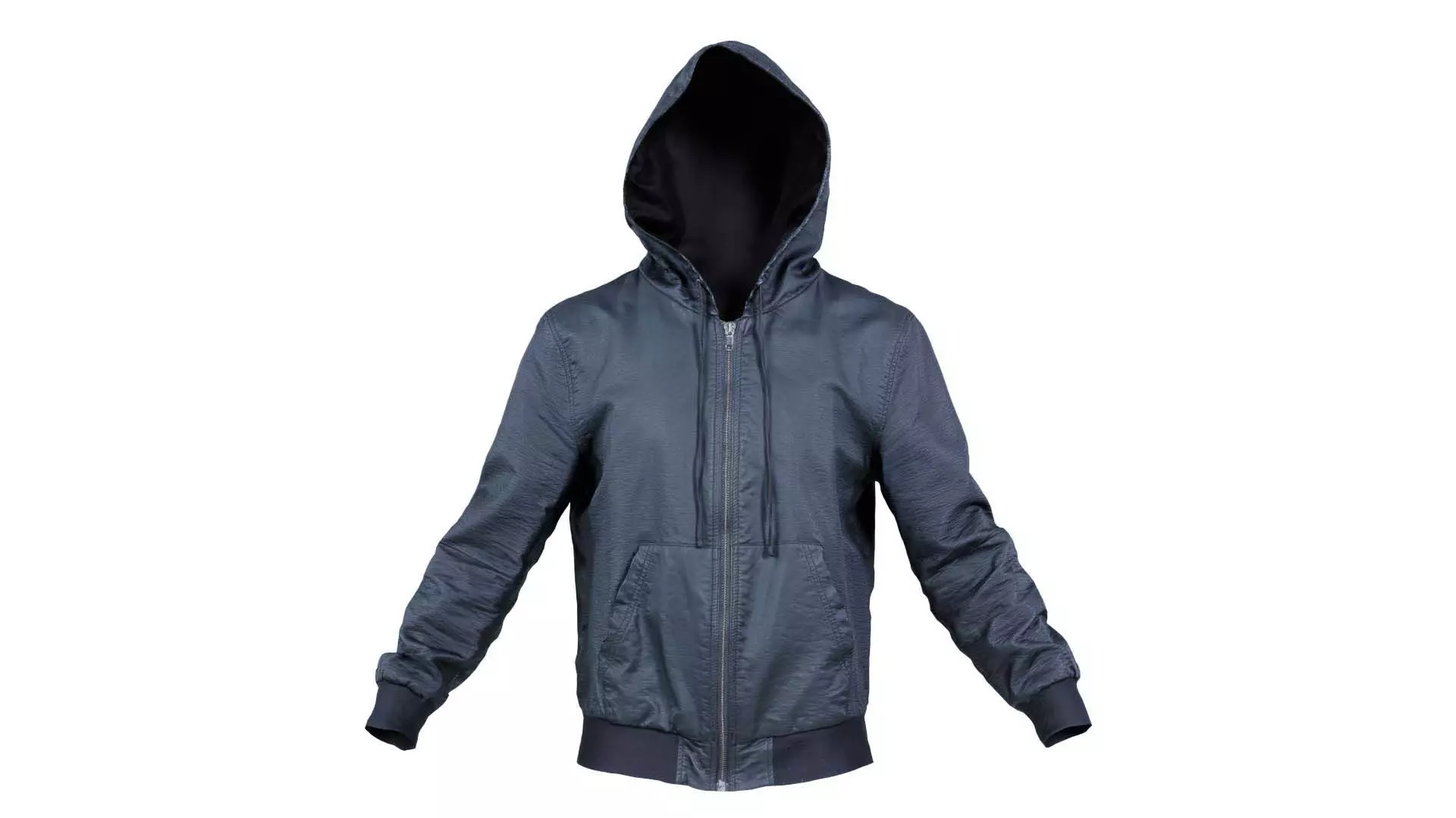Leather Jacket Hoodie Low-poly 3D model_0
