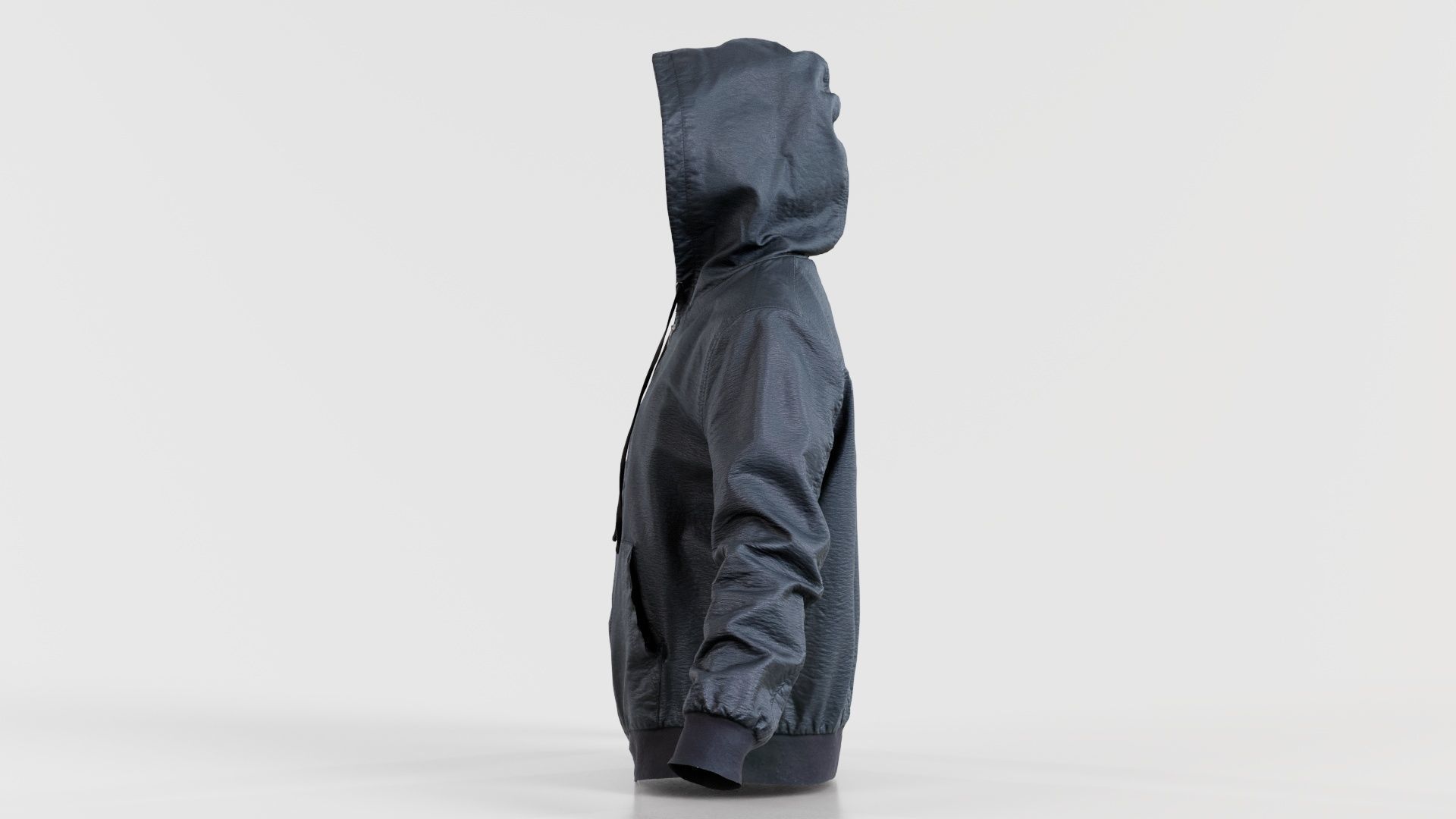 Leather Jacket Hoodie Low-poly 3D model_3