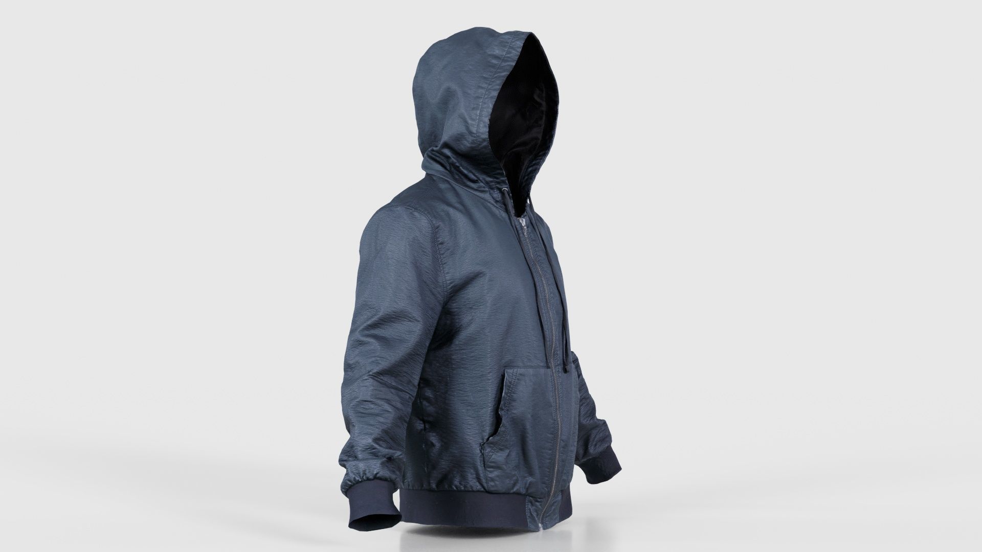 Leather Jacket Hoodie Low-poly 3D model_17