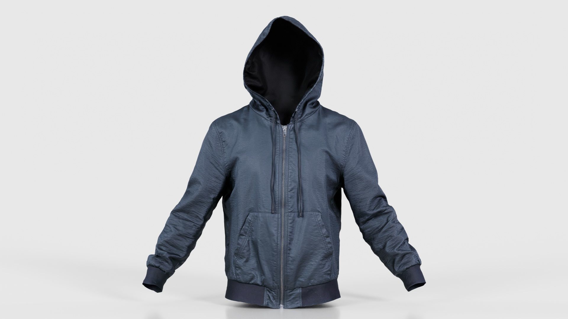 Leather Jacket Hoodie Low-poly 3D model_15
