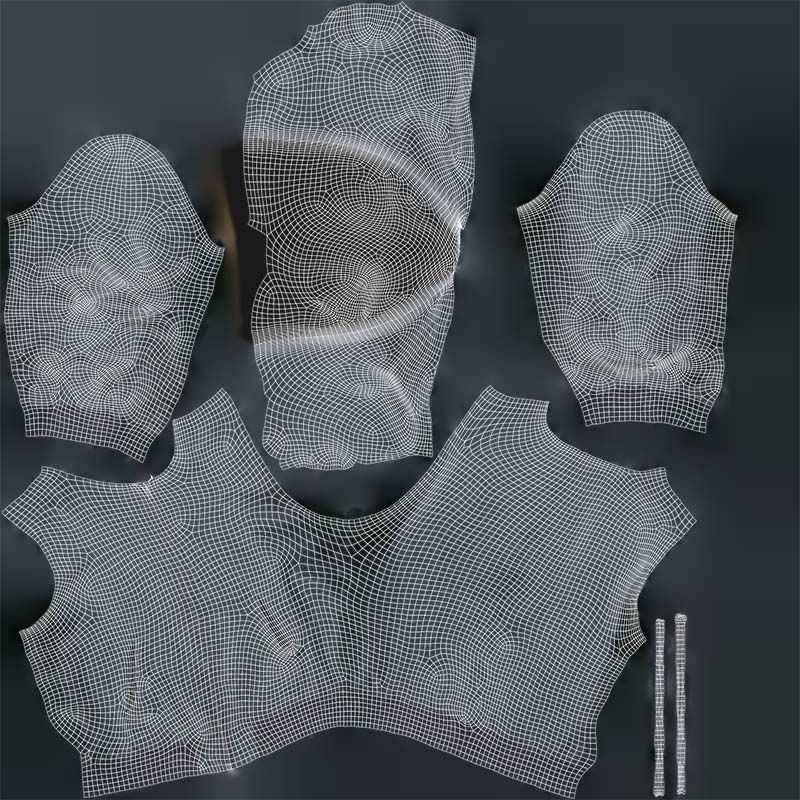 Leather Jacket Hoodie Low-poly 3D model_14