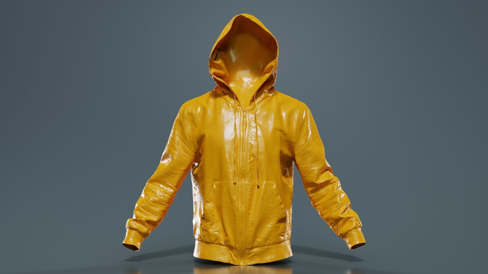 Leather Jacket Hoodie Low-poly 3D model_12