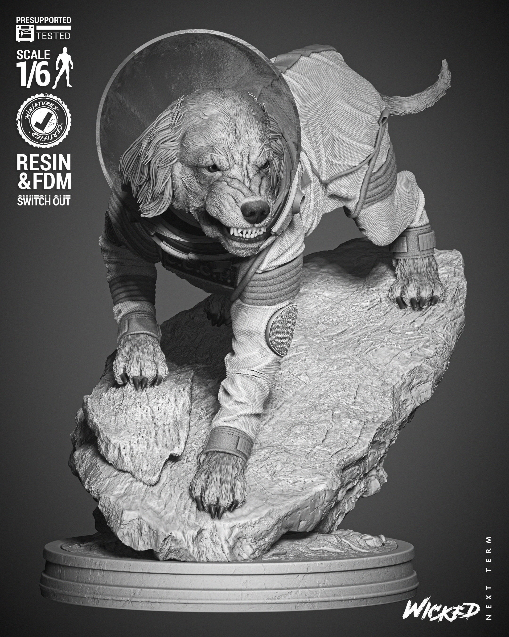 Wicked Marvel Cosmo Sculpture 3D print model_29