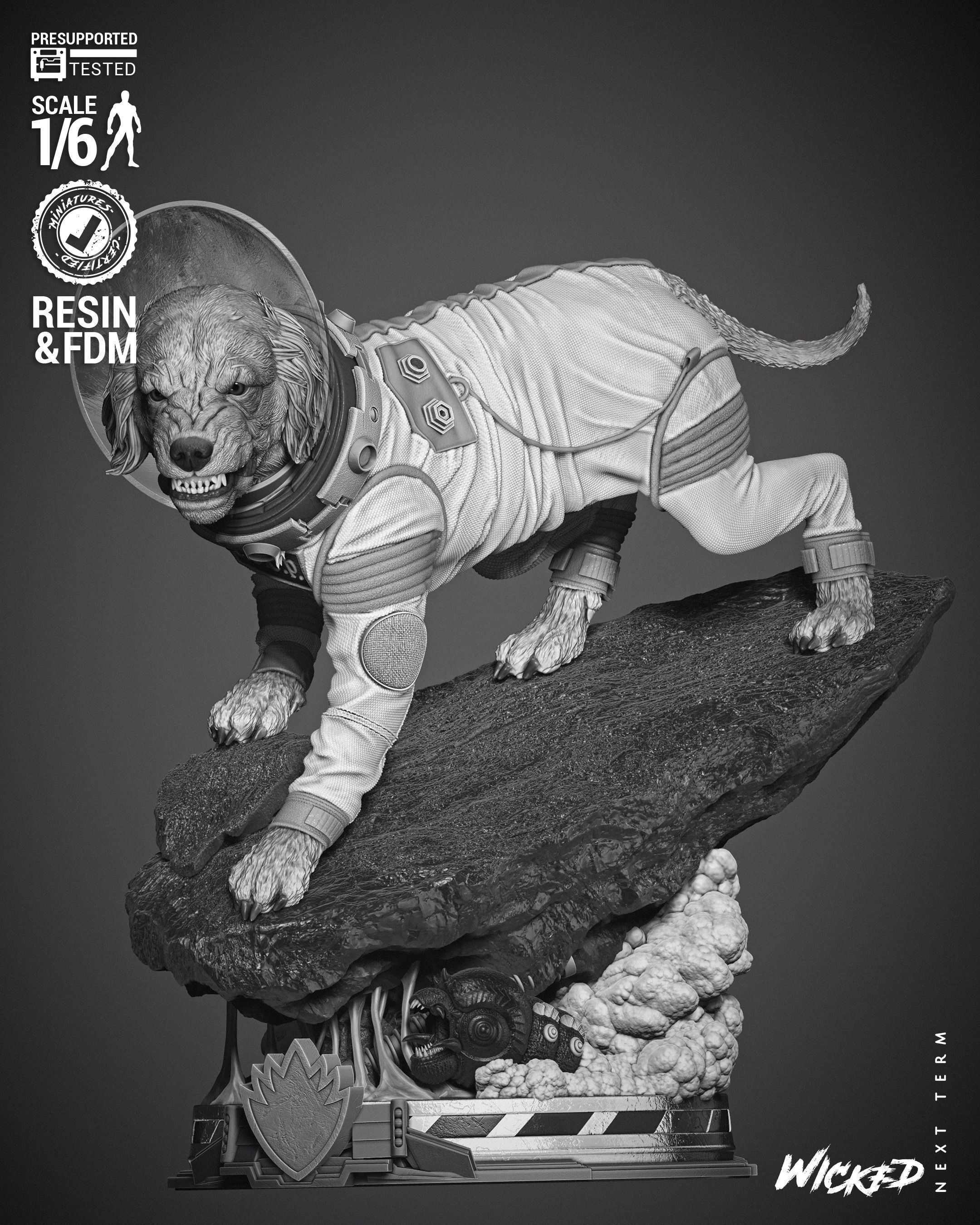 Wicked Marvel Cosmo Sculpture 3D print model_17