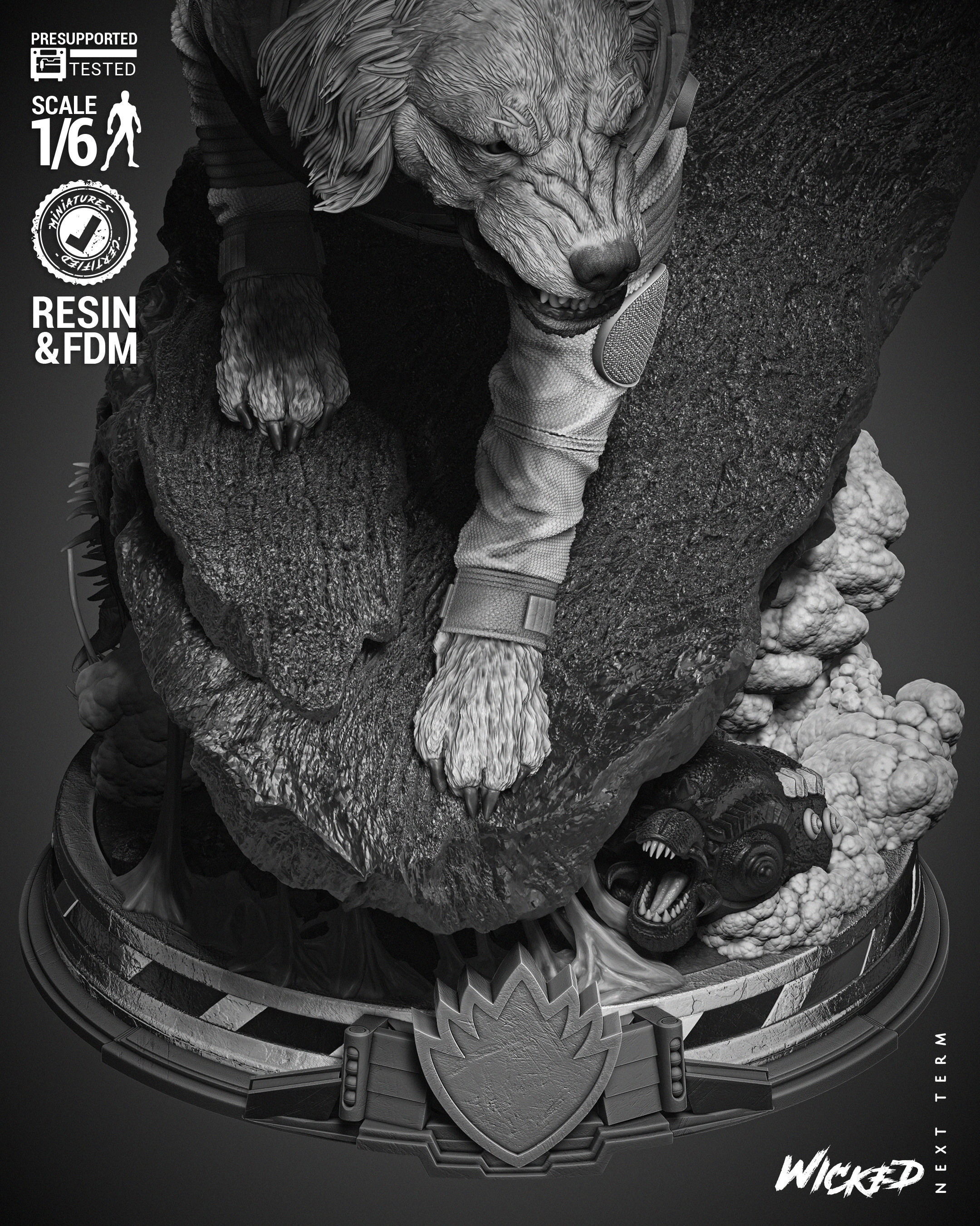 Wicked Marvel Cosmo Sculpture 3D print model_44