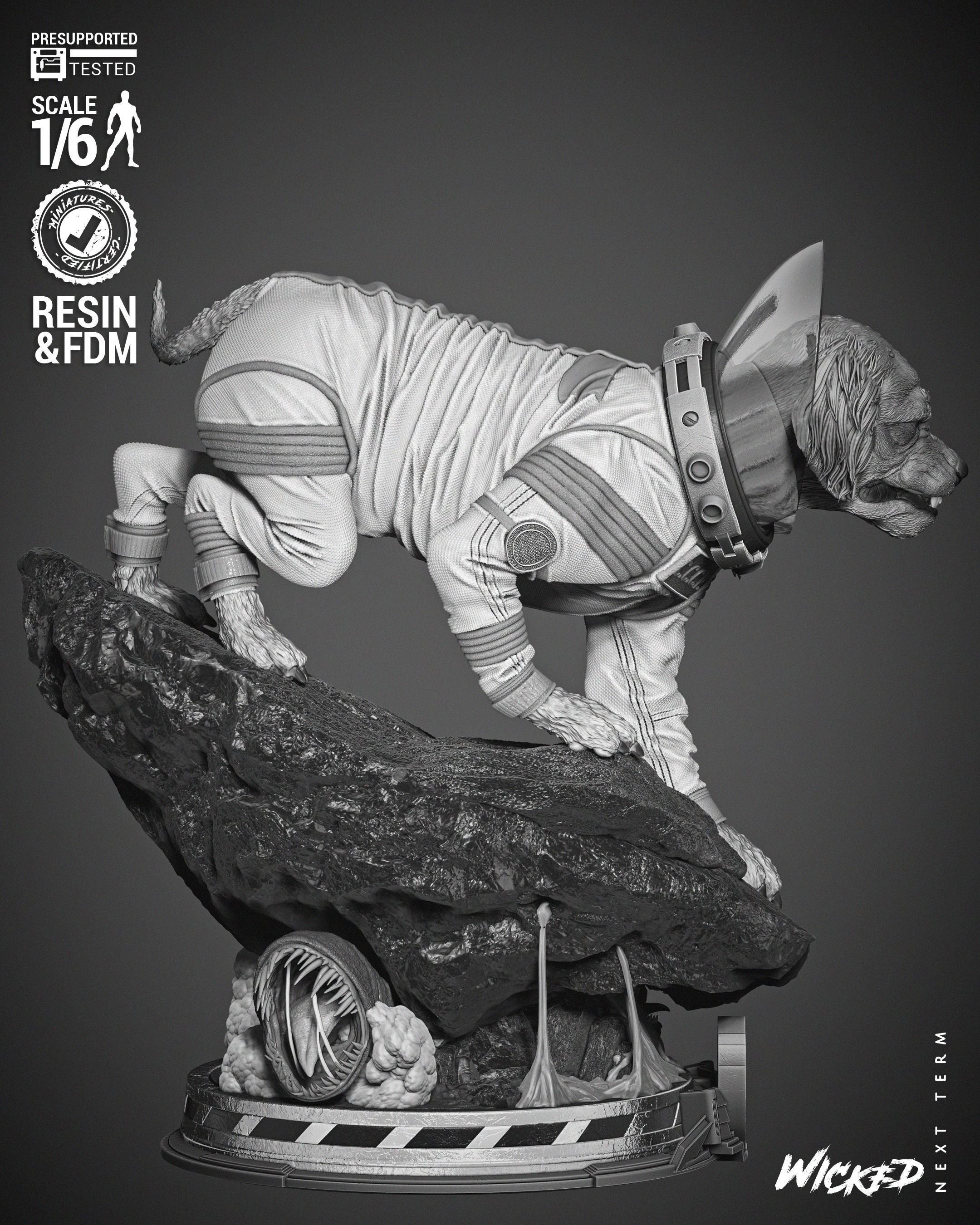 Wicked Marvel Cosmo Sculpture 3D print model_7