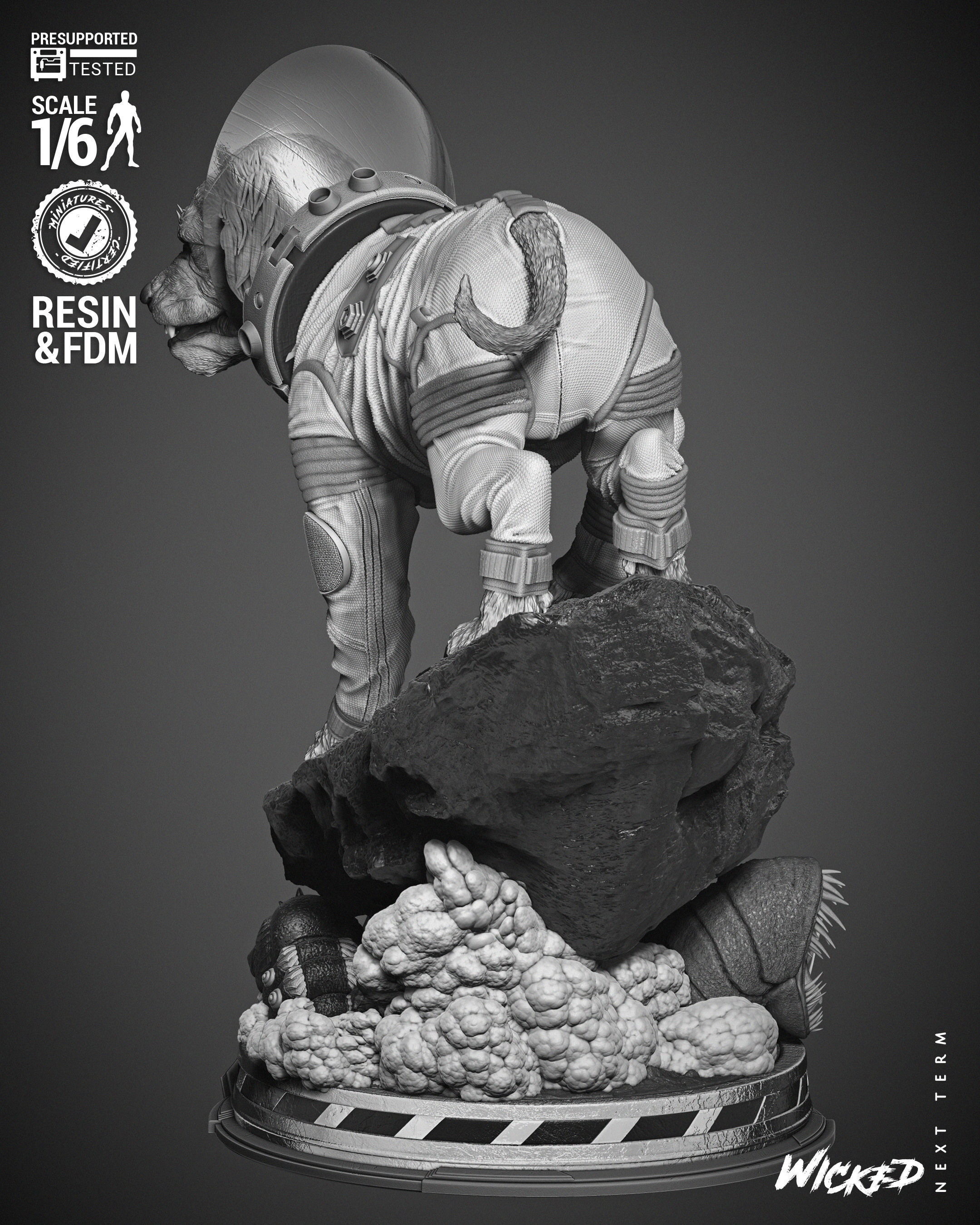 Wicked Marvel Cosmo Sculpture 3D print model_3