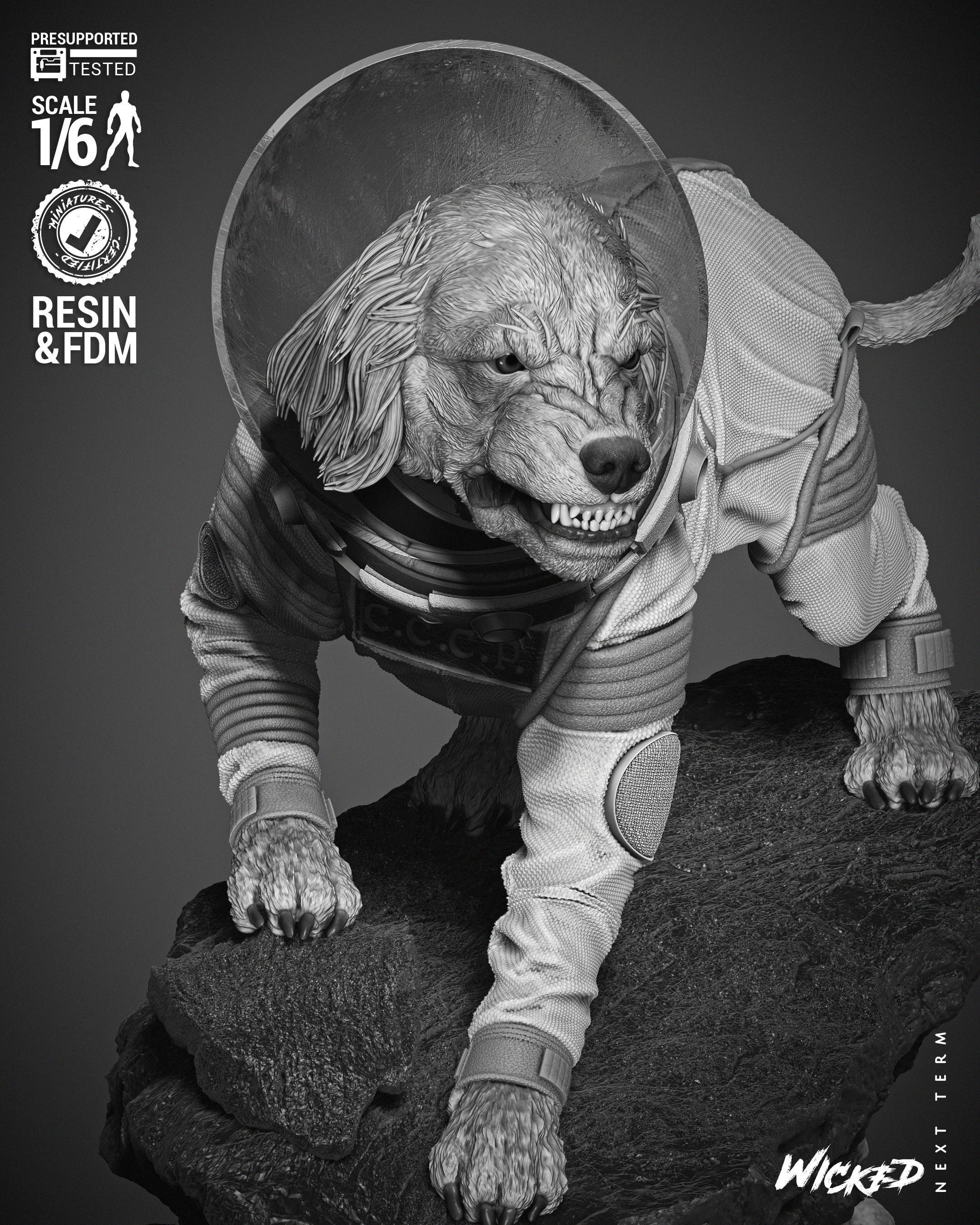 Wicked Marvel Cosmo Sculpture 3D print model_39