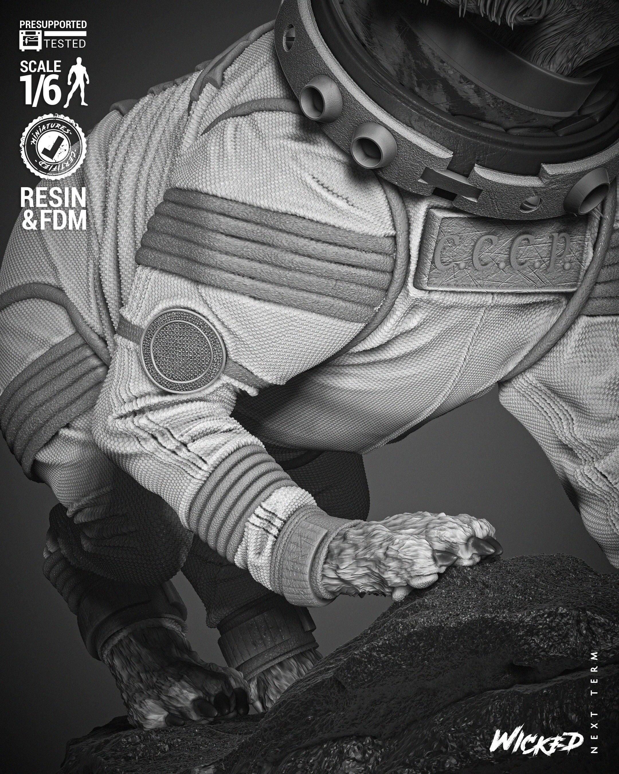 Wicked Marvel Cosmo Sculpture 3D print model_30