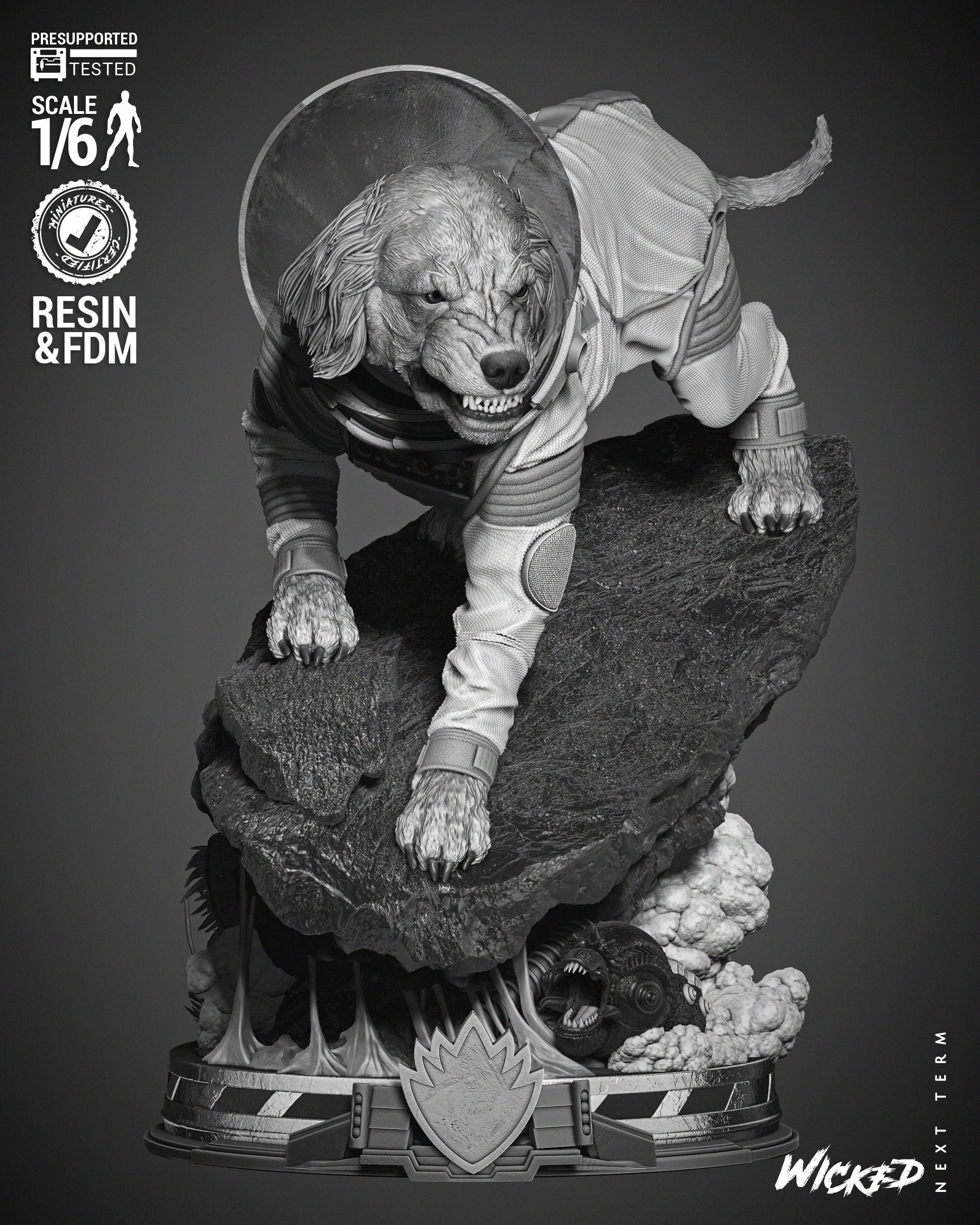 Wicked Marvel Cosmo Sculpture 3D print model_4