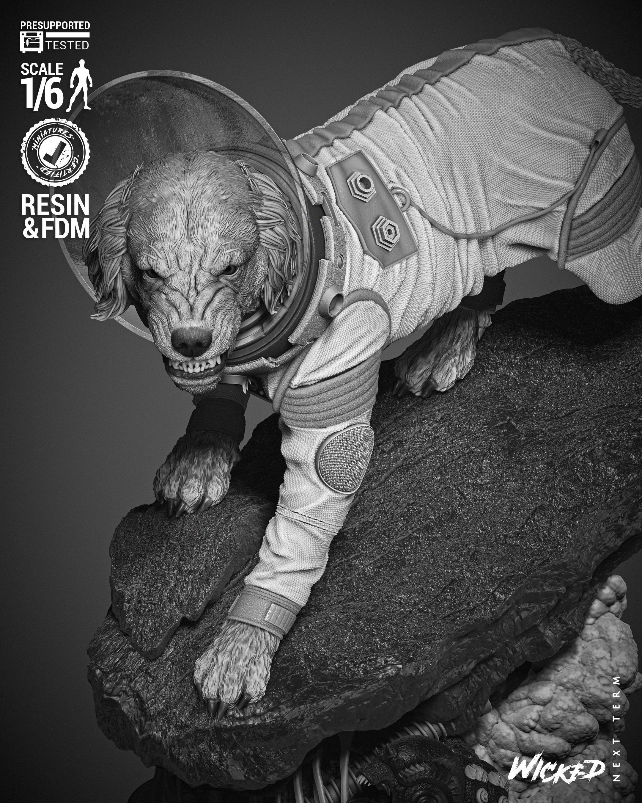 Wicked Marvel Cosmo Sculpture 3D print model_43