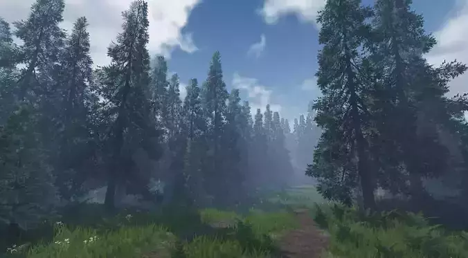ROBLOX Realistic Spruce Tree Forest Pack 01 Low-poly 3D model