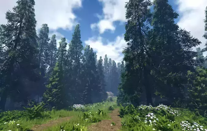 ROBLOX Realistic Spruce Tree Pack Game-ready and PBR