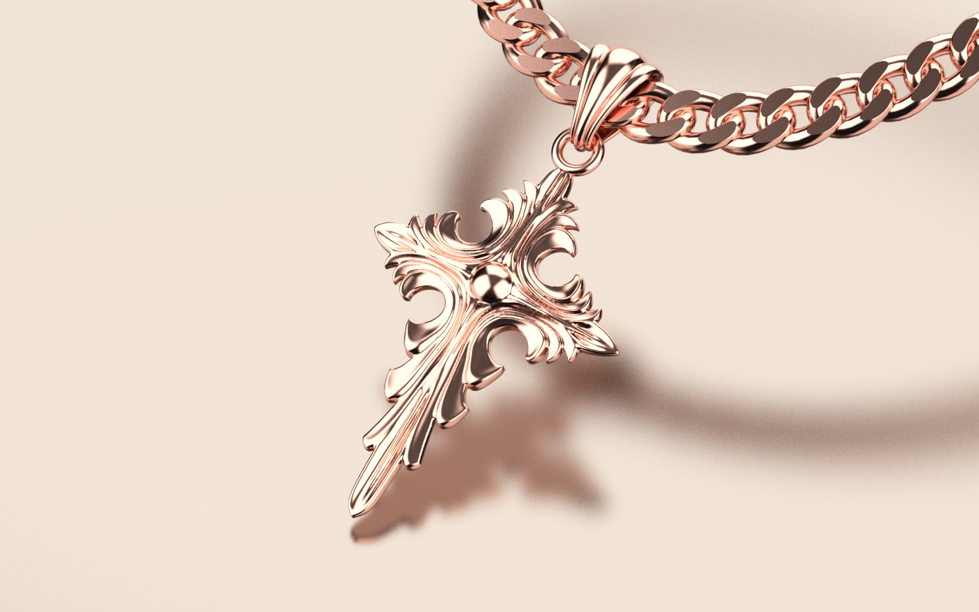 cross pendant2211424 cartier 3D print model_2