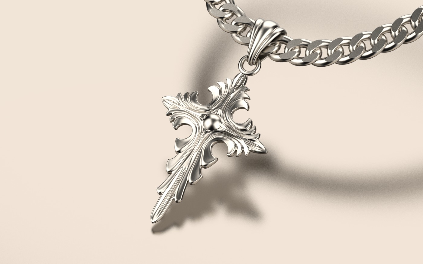 cross pendant2211424 cartier 3D print model_1