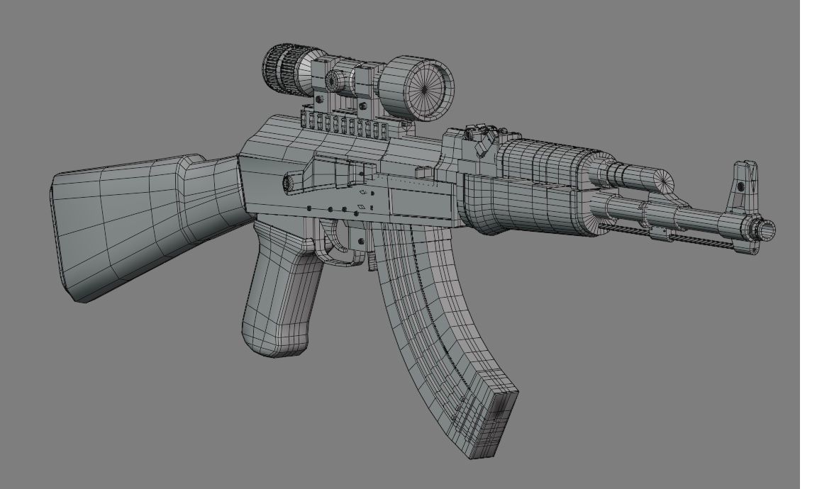 AK47 Kalashnikov 3D model_4