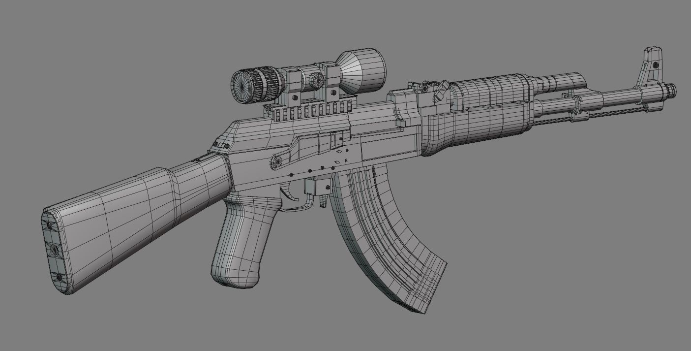 AK47 Kalashnikov 3D model_3