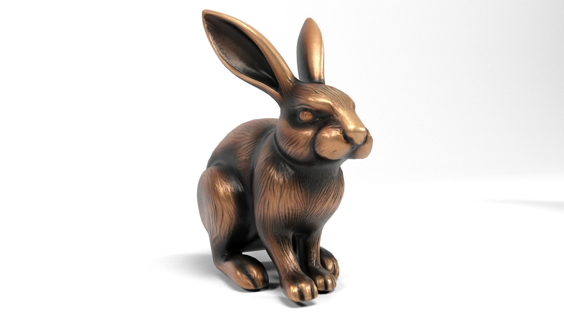 Animal metal figures 2 Low-poly 3D model_8