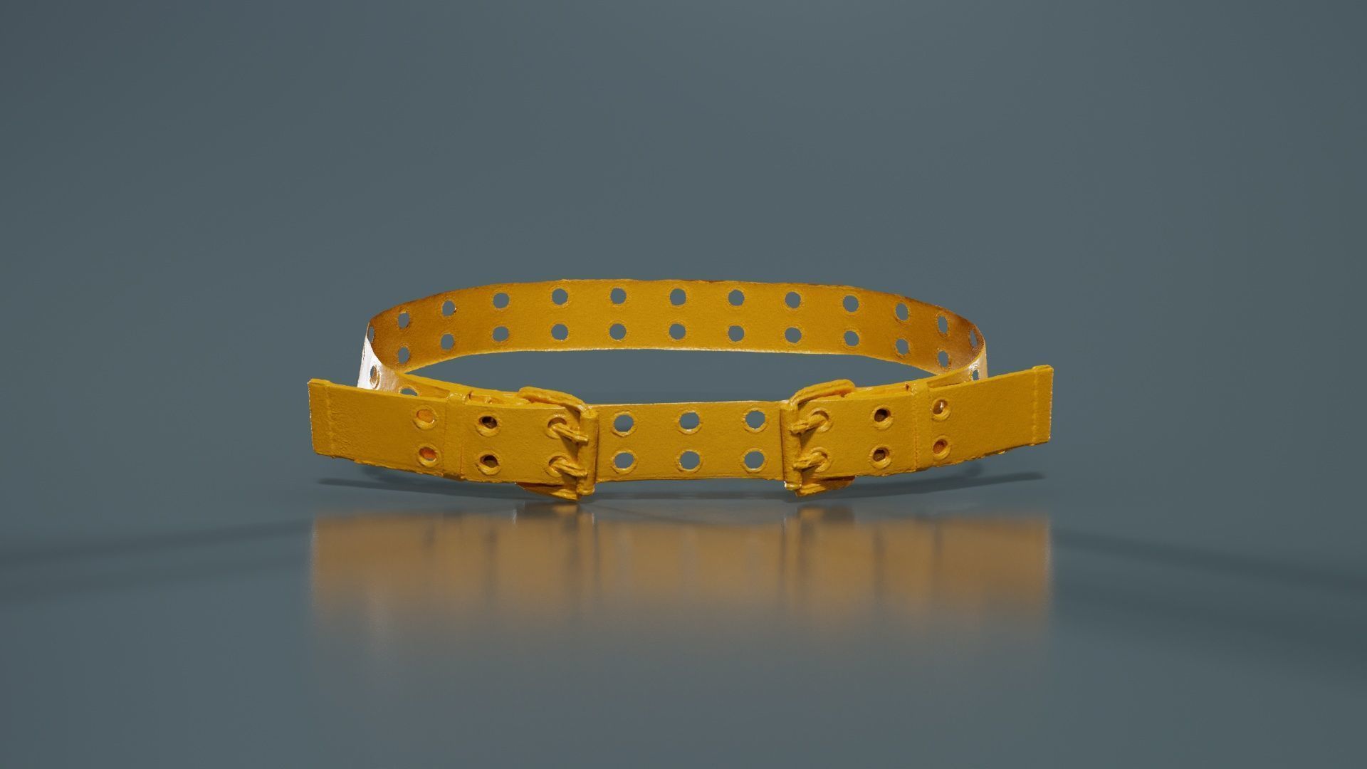 Double Buckle Belt Low-poly 3D model_12