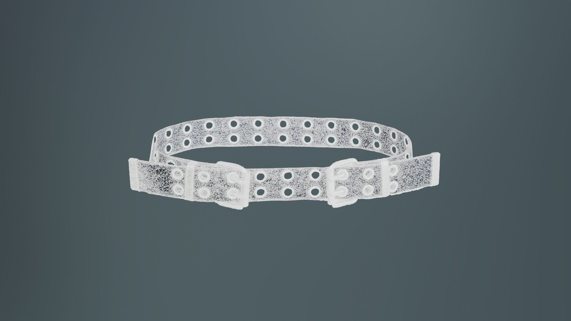 Double Buckle Belt Low-poly 3D model_9