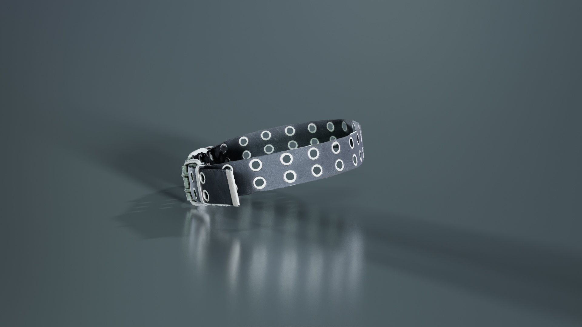 Double Buckle Belt Low-poly 3D model_1