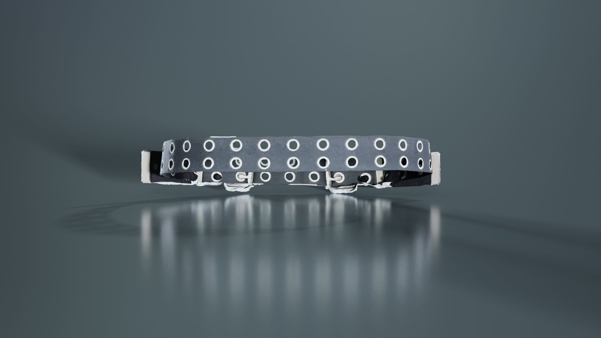 Double Buckle Belt Low-poly 3D model_2