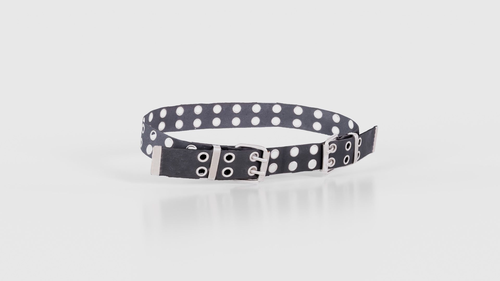 Double Buckle Belt Low-poly 3D model_16