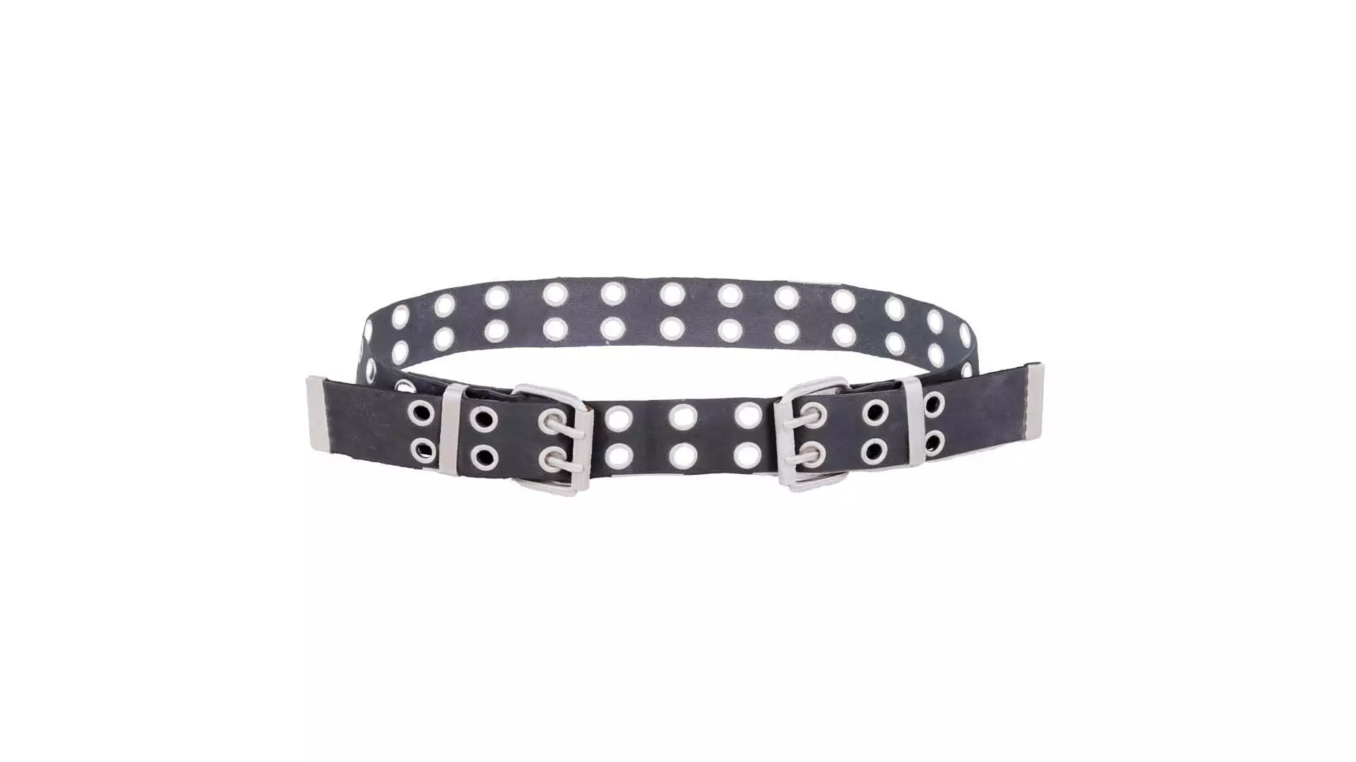 Double Buckle Belt Low-poly 3D model_0