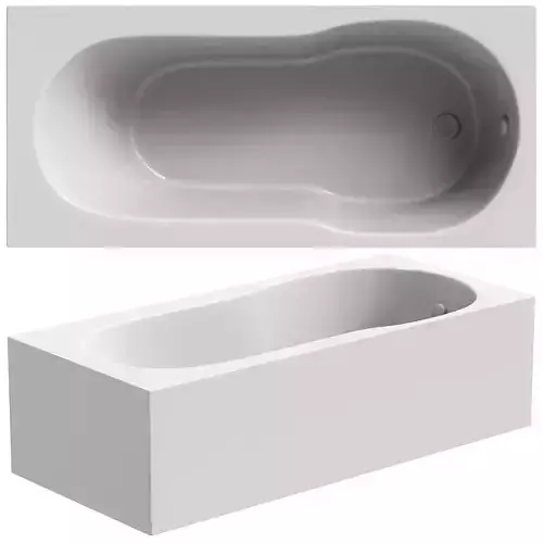 Acrylic bathtub AM PM X Joy W88A 150x70 cm with frame 3D model