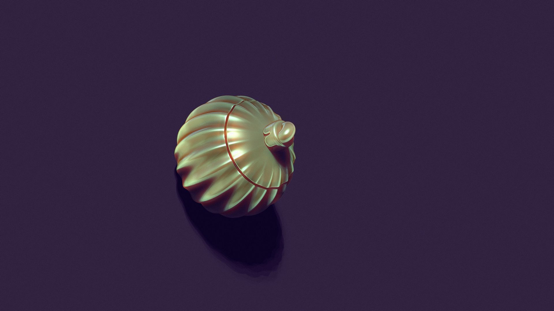 Christmas ball candle holder with vertical stripes 3D print model_4