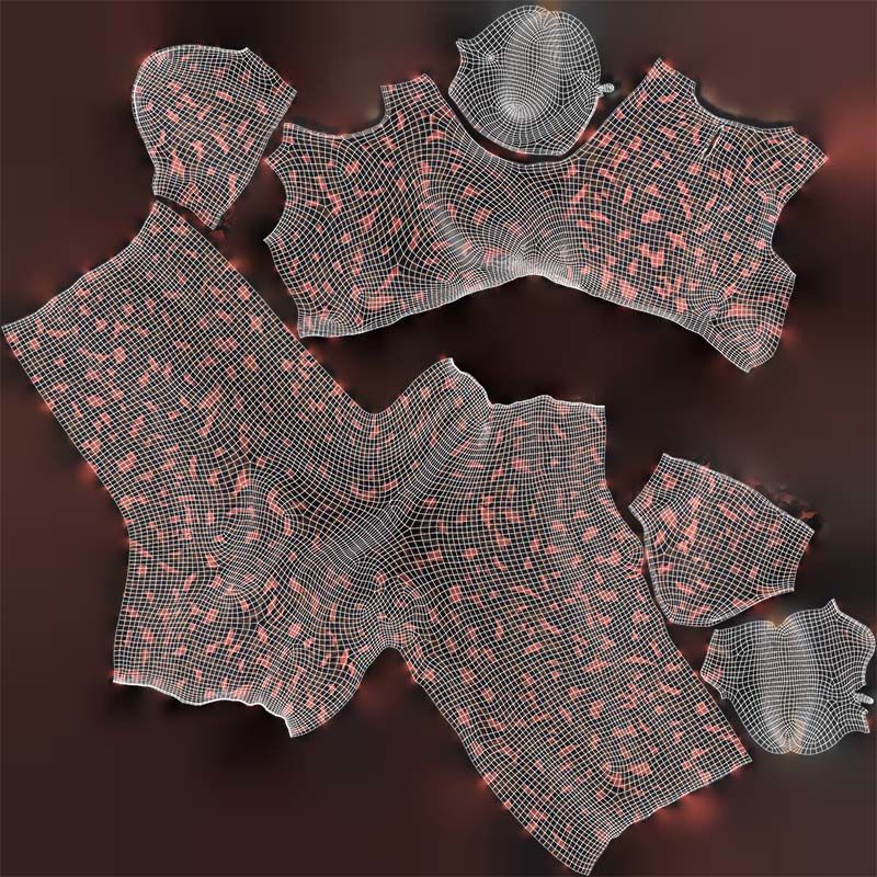 Clothing Item Dotsuit Low-poly 3D model_14