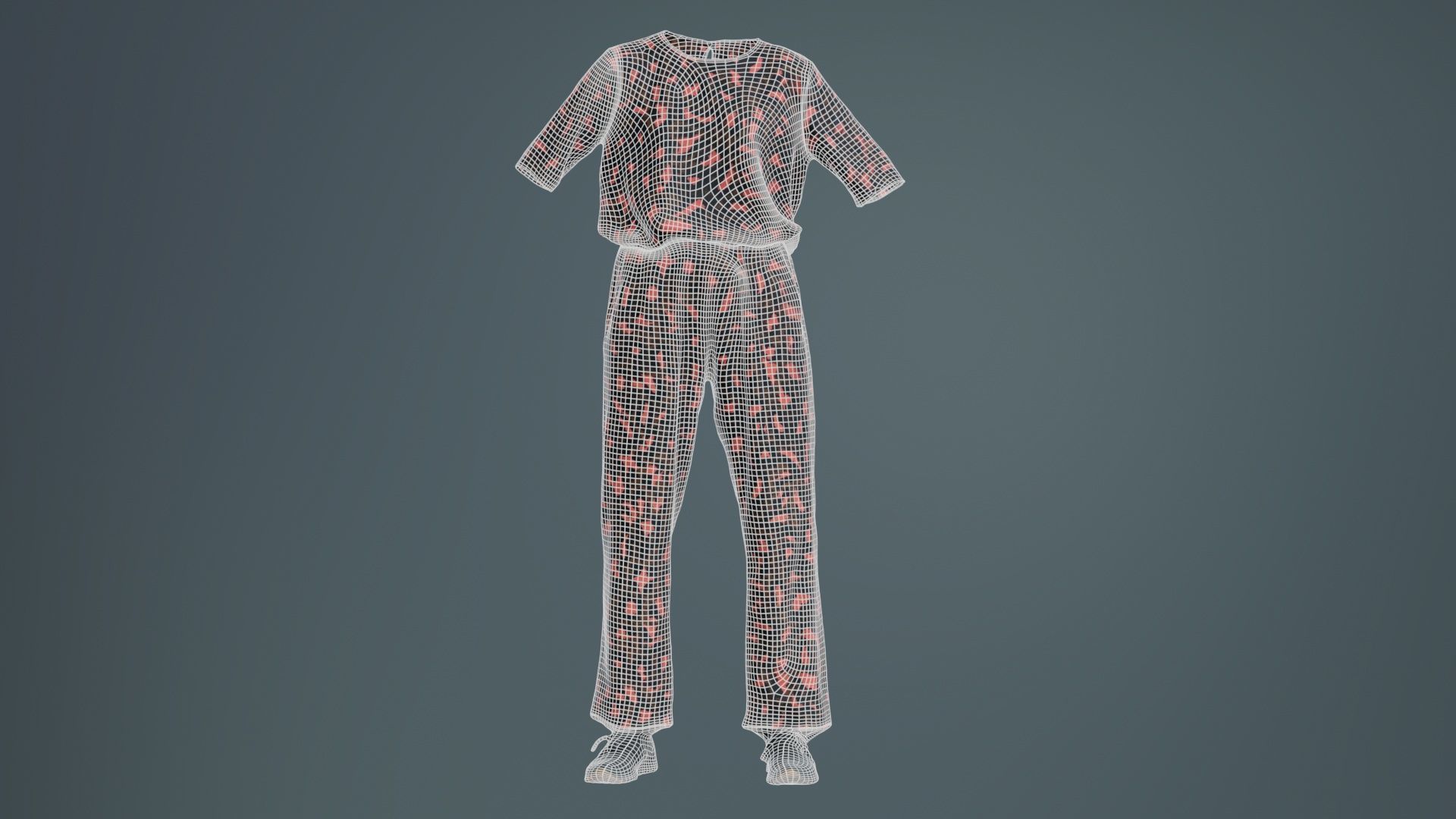 Clothing Item Dotsuit Low-poly 3D model_9