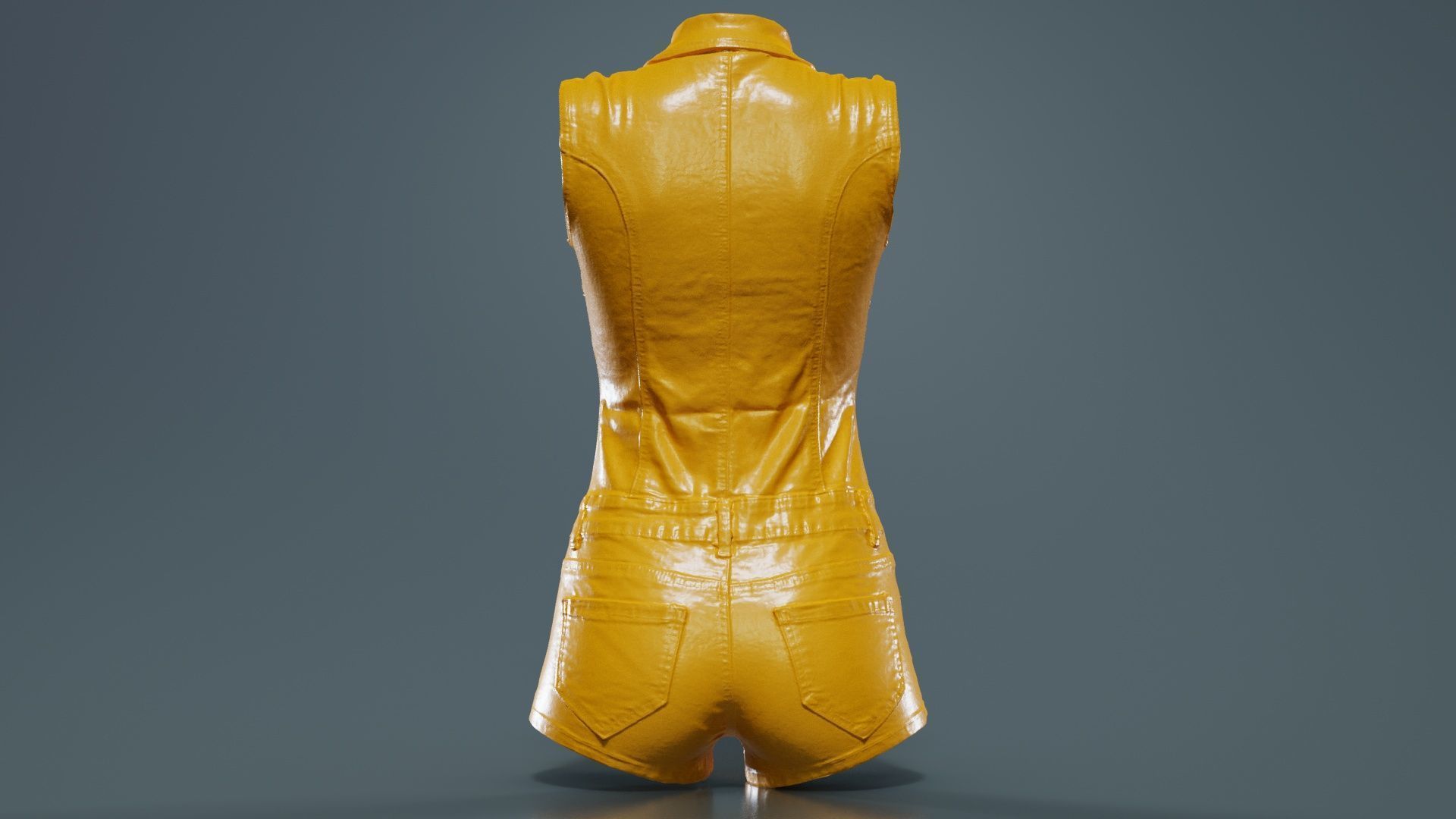 Cloudy Jeans Romper Low-poly 3D model_13